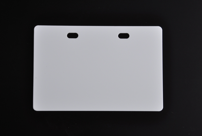 PVC標牌60*90mm雙孔，可打印標牌